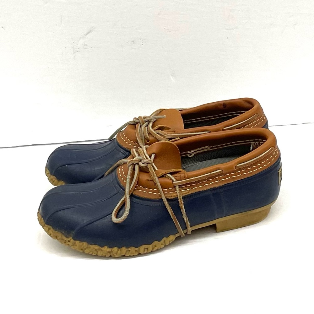LL Bean navy blue duck boots Sz 6